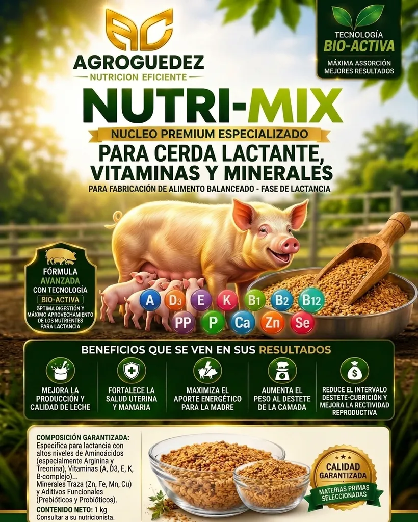 Etiqueta NUTRI-MIX para cerda lactante